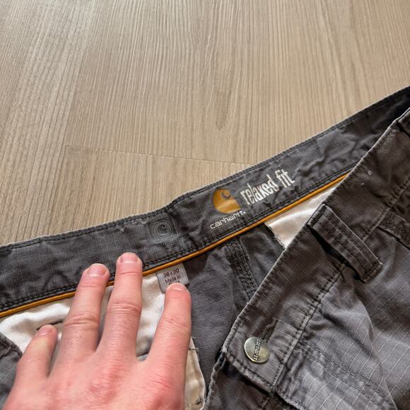 Men's Carhartt Gray Force Tappen Ripstop Cargo Work Utility Pants Sz 36 x 30 - Picture 5 of 8